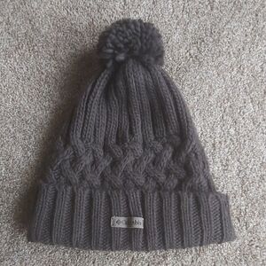 Columbia Dark Grey Knit Pom-Pom Hat